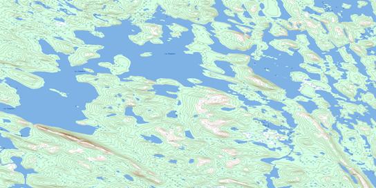 Lac Champdore Topo Map 023P13 at 1:50,000 scale - National Topographic System of Canada (NTS) - Toporama map
