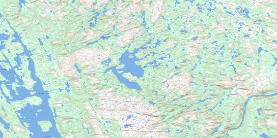 Lac Tudor Topographic map 023P14 at 1:50,000 Scale