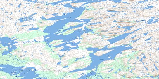Lac Cananee Topo Map 024A01 at 1:50,000 scale - National Topographic System of Canada (NTS) - Toporama map