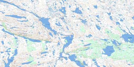 Lac Gachet Topo Map 024B03 at 1:50,000 scale - National Topographic System of Canada (NTS) - Toporama map
