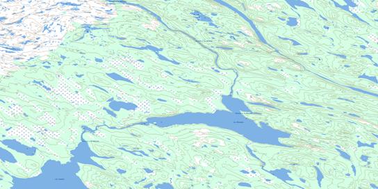 Lac Ninawawe Topo Map 024B09 at 1:50,000 scale - National Topographic System of Canada (NTS) - Toporama map