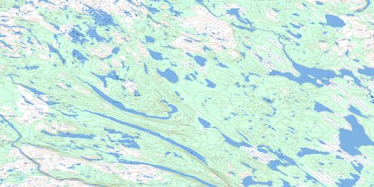 Lac Uzureau Topo Map 024B16 at 1:50,000 scale - National Topographic System of Canada (NTS) - Toporama map