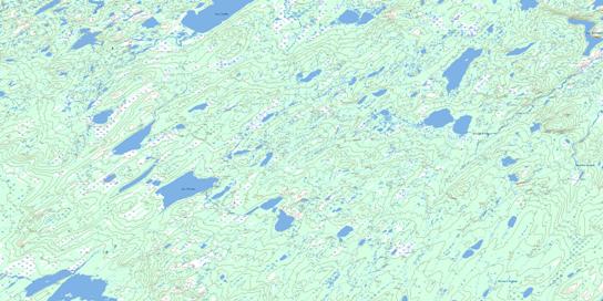 Lac Forcan Topo Map 024D01 at 1:50,000 scale - National Topographic System of Canada (NTS) - Toporama map