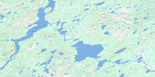 Lac Moyer Topographic map 024D02 at 1:50,000 Scale