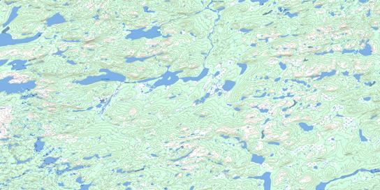 Lac Fremin Topographic map 024D03 at 1:50,000 Scale