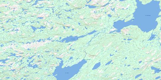 Lac Garault Topographic map 024D08 at 1:50,000 Scale
