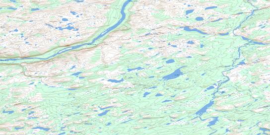 Lac Goret Topographic map 024E02 at 1:50,000 Scale