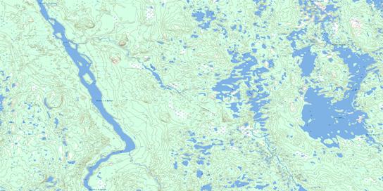 Lac Saffray Topographic map 024G11 at 1:50,000 Scale