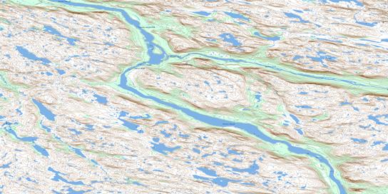 Rapides Sarvakallak Topo Map 024I04 at 1:50,000 scale - National Topographic System of Canada (NTS) - Toporama map
