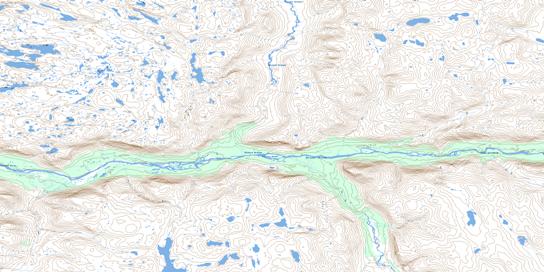 Chute Korluktok Topo Map 024I10 at 1:50,000 scale - National Topographic System of Canada (NTS) - Toporama map
