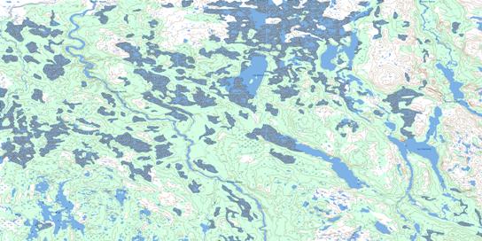 Lac Kavisililik Topo Map 024J03 at 1:50,000 scale - National Topographic System of Canada (NTS) - Toporama map