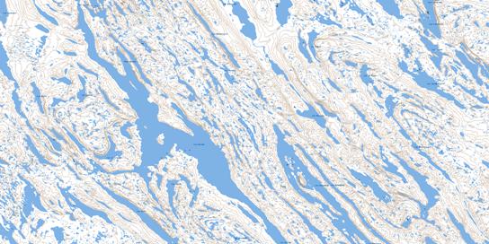 Lac Gerido Topo Map 024K04 at 1:50,000 scale - National Topographic System of Canada (NTS) - Toporama map