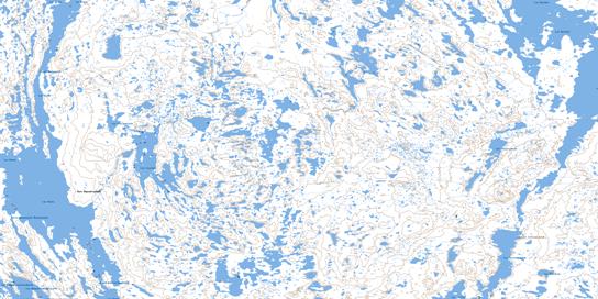 Lac Diana Topo Map 024K07 at 1:50,000 scale - National Topographic System of Canada (NTS) - Toporama map