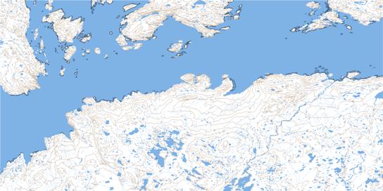 Passage Aux Feuilles Topo Map 024K14 at 1:50,000 scale - National Topographic System of Canada (NTS) - Toporama map