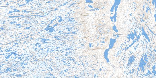 Lac Jourdan Topo Map 024L01 at 1:50,000 scale - National Topographic System of Canada (NTS) - Toporama map