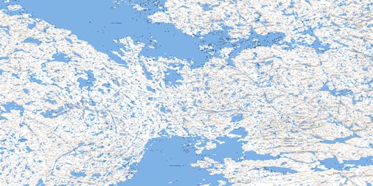 Lac Lugerat Topo Map 024L13 at 1:50,000 scale - National Topographic System of Canada (NTS) - Toporama map