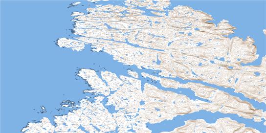 Killiniq Island Topo Map 025A07 at 1:50,000 scale - National Topographic System of Canada (NTS) - Toporama map