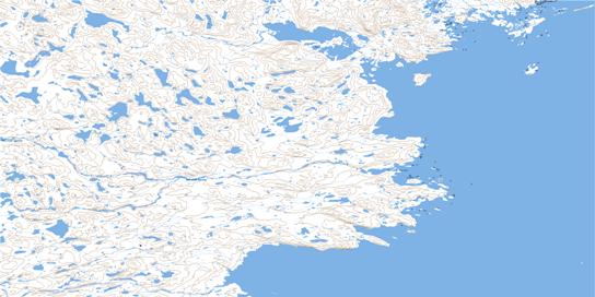 Baie De Roziere Topo Map 025C12 at 1:50,000 scale - National Topographic System of Canada (NTS) - Toporama map