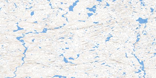 Lac Kuugaup Topo Map 025D12 at 1:50,000 scale - National Topographic System of Canada (NTS) - Toporama map