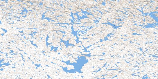 Lac Dinel Topographic map 025D13 at 1:50,000 Scale
