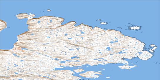 Kangiqsujuaq Topo Map 025E12 at 1:50,000 scale - National Topographic System of Canada (NTS) - Toporama map