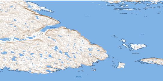 High Bluff Island Topographic map 025L09 at 1:50,000 Scale