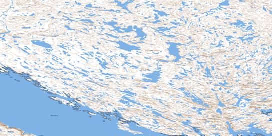 Beaulieu Bay Topo Map 025L16 at 1:50,000 scale - National Topographic System of Canada (NTS) - Toporama map