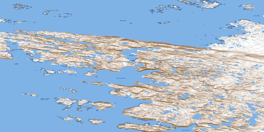 Wharton Harbour Topo Map 025M05 at 1:50,000 scale - National Topographic System of Canada (NTS) - Toporama map