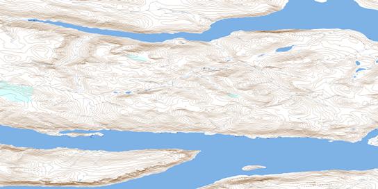 Kingnelling Fiord Topo Map 026P08 at 1:50,000 scale - National Topographic System of Canada (NTS) - Toporama map