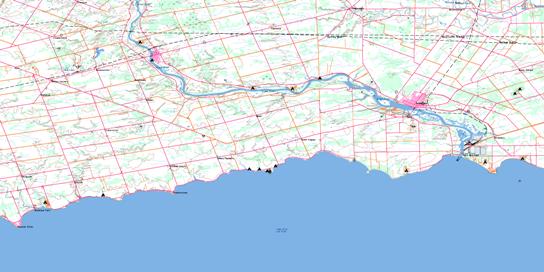 Dunnville Topo Map 030L13 at 1:50,000 scale - National Topographic System of Canada (NTS) - Toporama map