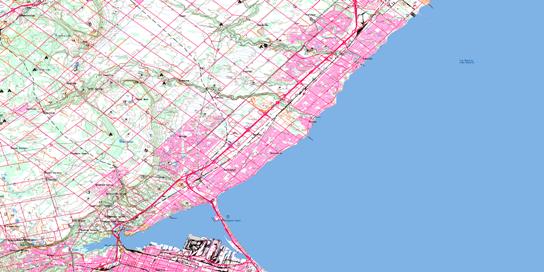 Hamilton-Burlington Topo Map 030M05 at 1:50,000 scale - National Topographic System of Canada (NTS) - Toporama map
