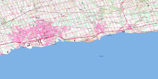 Oshawa Topo Map 030M15 at 1:50,000 scale - National Topographic System of Canada (NTS) - Toporama map