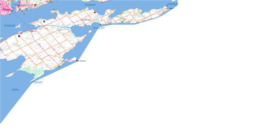 Wolfe Island Topo Map 031C01 at 1:50,000 scale - National Topographic System of Canada (NTS) - Toporama map