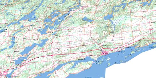 Gananoque Topo Map 031C08 at 1:50,000 scale - National Topographic System of Canada (NTS) - Toporama map