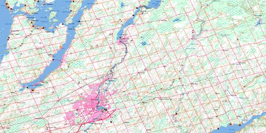 Peterborough Topo Map 031D08 at 1:50,000 scale - National Topographic System of Canada (NTS) - Toporama map