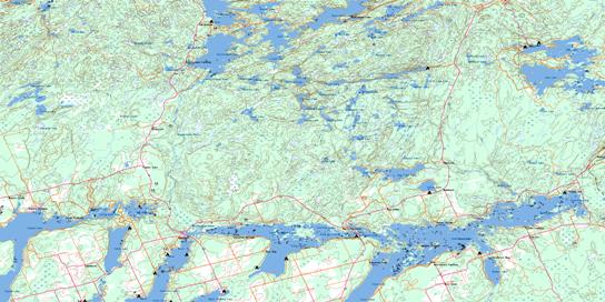 Burleigh Falls Topo Map 031D09 at 1:50,000 scale - National Topographic System of Canada (NTS) - Toporama map