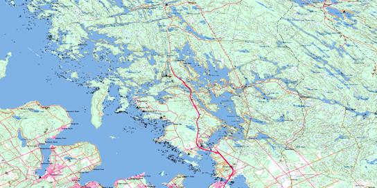 Penetanguishene Topo Map 031D13 at 1:50,000 scale - National Topographic System of Canada (NTS) - Toporama map