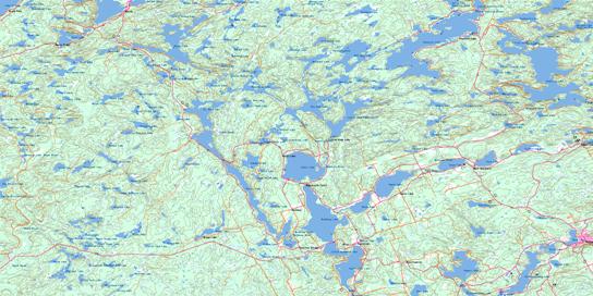 Haliburton Topo Map 031E02 at 1:50,000 scale - National Topographic System of Canada (NTS) - Toporama map