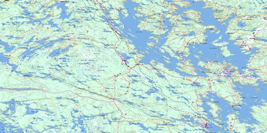 Lake Joseph Topo Map 031E04 at 1:50,000 scale - National Topographic System of Canada (NTS) - Toporama map