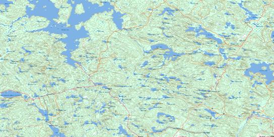 Opeongo Lake Topo Map 031E09 at 1:50,000 scale - National Topographic System of Canada (NTS) - Toporama map