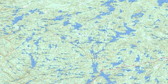 Tom Thomson Lake Topo Map 031E10 at 1:50,000 scale - National Topographic System of Canada (NTS) - Toporama map
