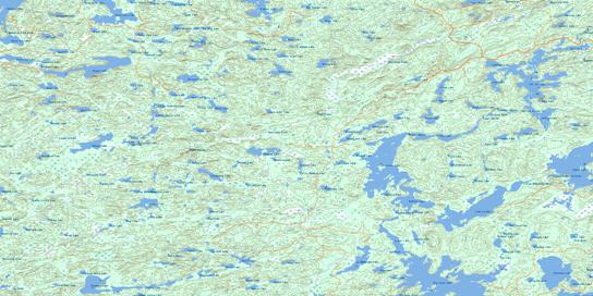 Burntroot Lake Topo Map 031E15 at 1:50,000 scale - National Topographic System of Canada (NTS) - Toporama map