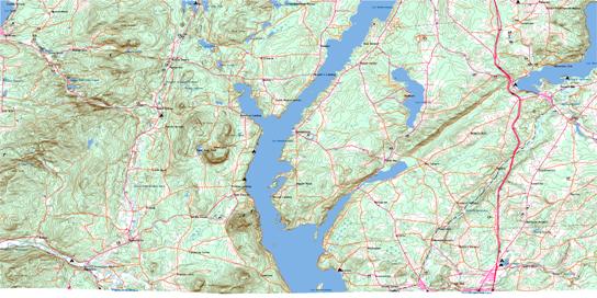 Lac Memphremagog Topo Map 031H01 at 1:50,000 scale - National Topographic System of Canada (NTS) - Toporama map