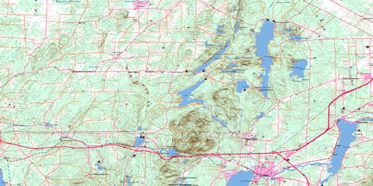 Mont Orford Topo Map 031H08 at 1:50,000 scale - National Topographic System of Canada (NTS) - Toporama map