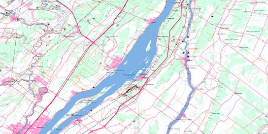 Vercheres Topo Map 031H14 at 1:50,000 scale - National Topographic System of Canada (NTS) - Toporama map