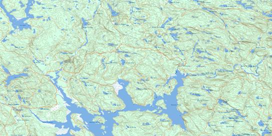 Reservoir Taureau Topographic map 031I13 at 1:50,000 Scale