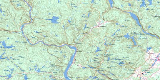 Riviere-Mekinac Topo Map 031I15 at 1:50,000 scale - National Topographic System of Canada (NTS) - Toporama map