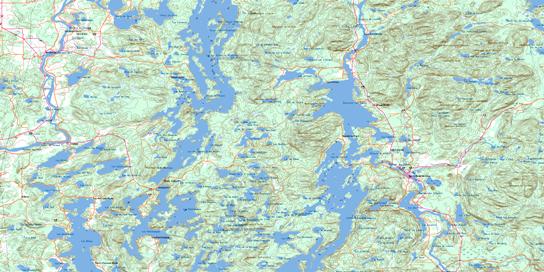 Bouchette Topo Map 031J04 at 1:50,000 scale - National Topographic System of Canada (NTS) - Toporama map