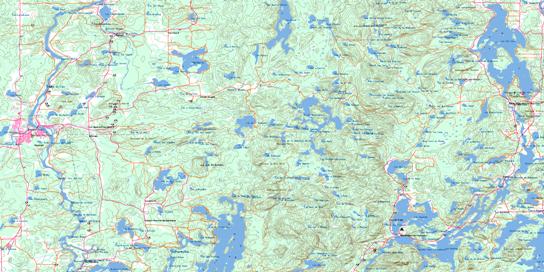 Maniwaki Topographic map 031J05 at 1:50,000 Scale