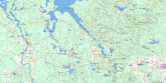 Grand-Remous Topographic map 031J12 at 1:50,000 Scale